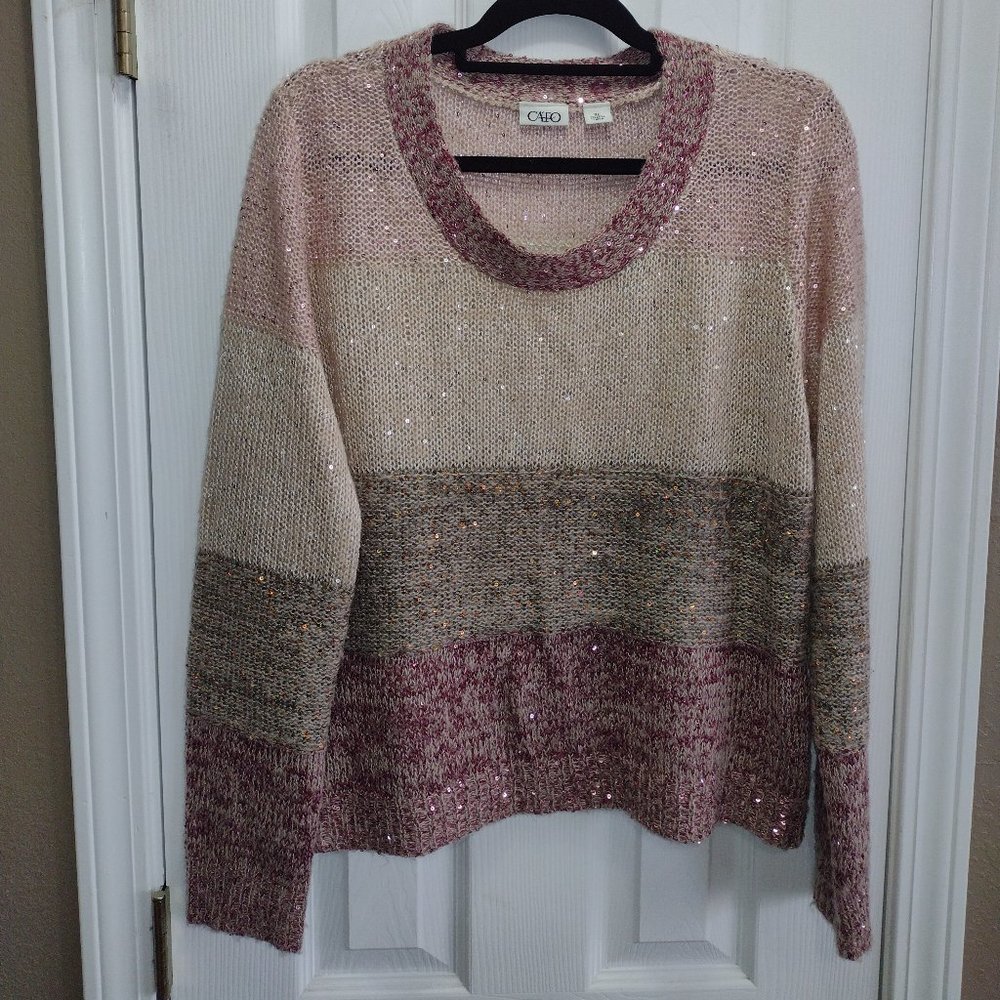 CATO - XL - Rose/Burgandy/cream